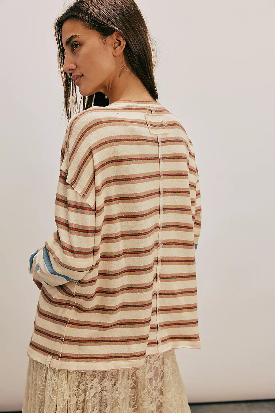 Free People We The Free Nina Stripe Long-Sleeve Tee - NEUTRAL COMBO - Sun Diego Boardshop