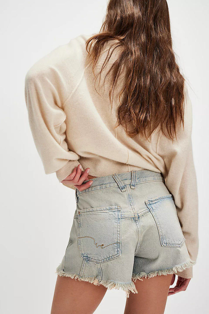 Free People We The Free Now Or Never Denim Shorts - Well Worn - Sun Diego Boardshop