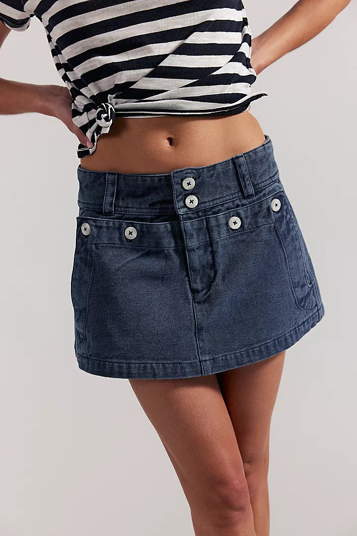 Free People Dream Weaver Cotton Micro Skirt - Twinkling Twilight - Sun Diego Boardshop