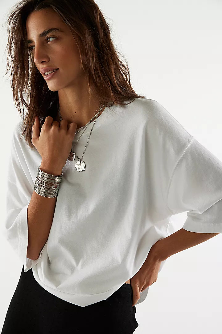 Free People We The Free Perfect Oversized Tee - White - Sun Diego Boardshop