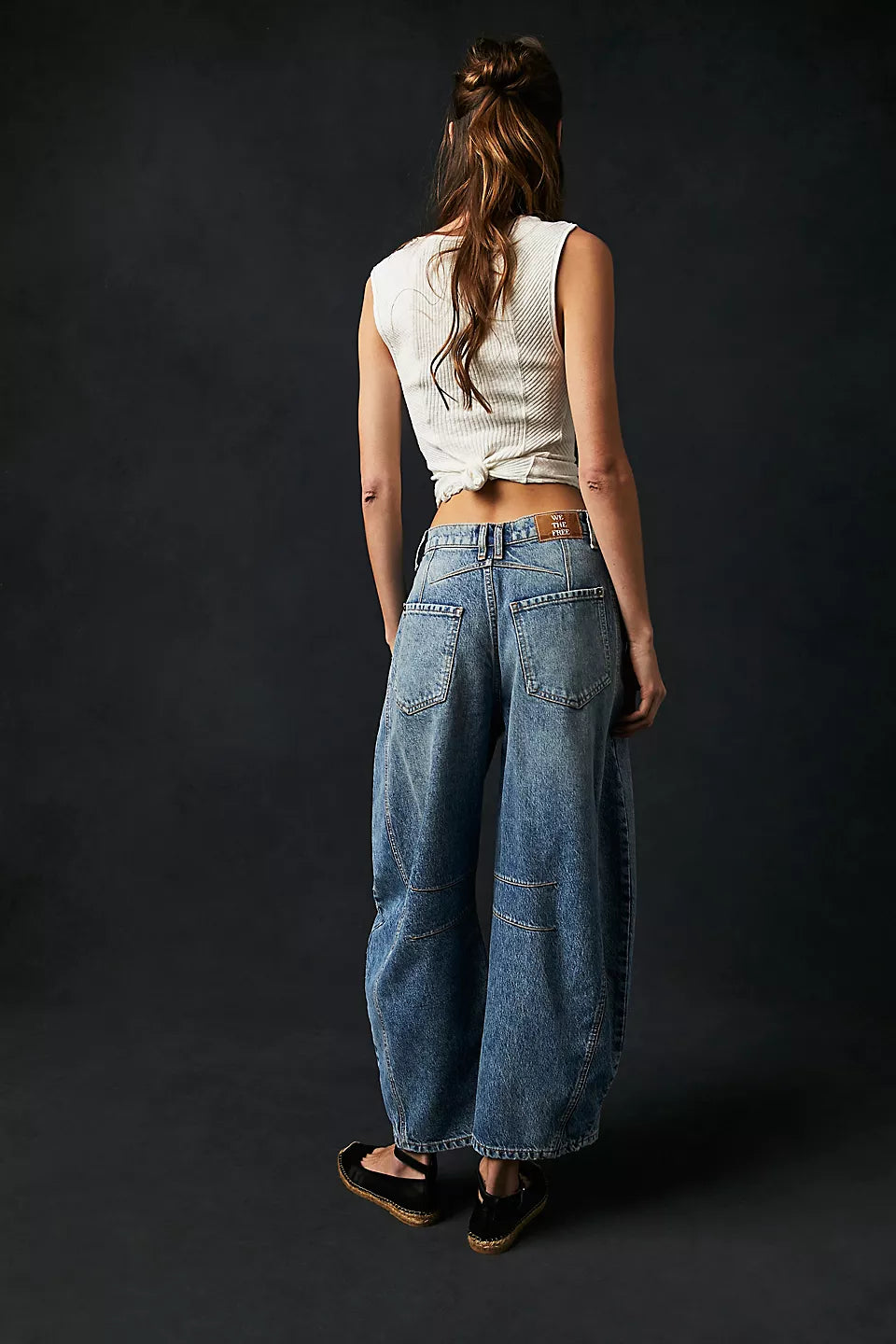 Free People We The Free Good Luck Mid-Rise Barrel Jeans - ULTRA LIGHT BEAM - Sun Diego Boardshop