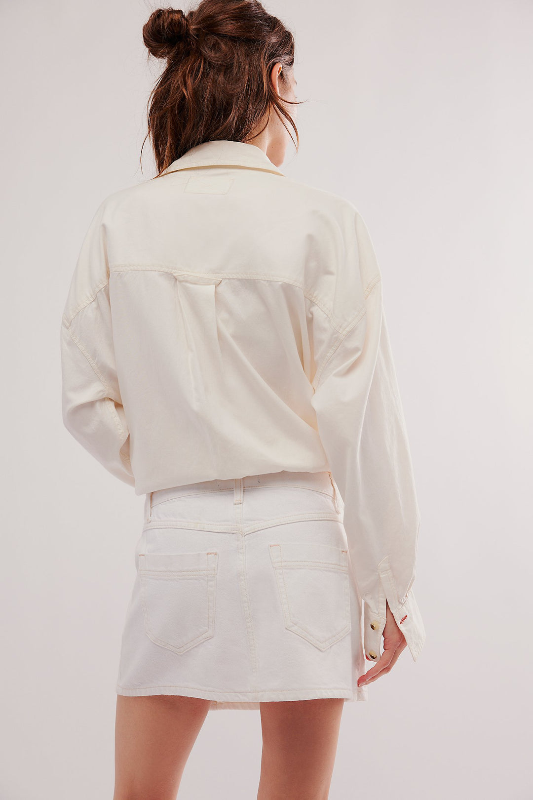 Free People We The Free Wynne Denim Skirt - Bright White - Sun Diego Boardshop