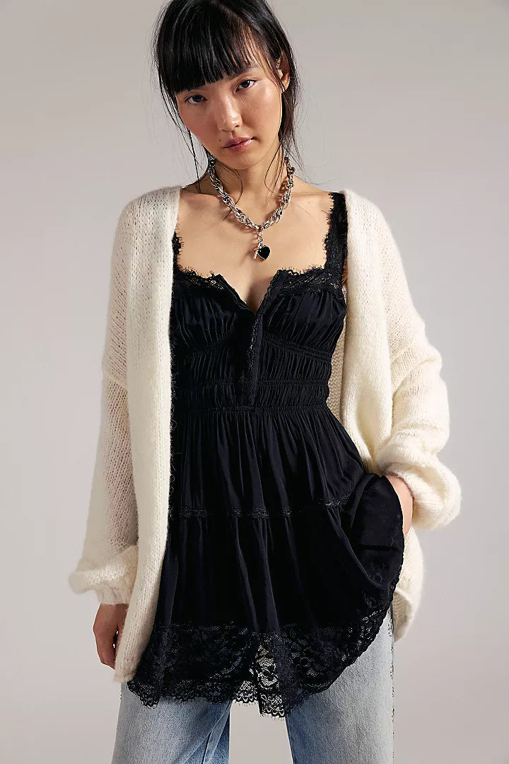 Free People So In Love Mini Slip Dress - Black - Sun Diego Boardshop