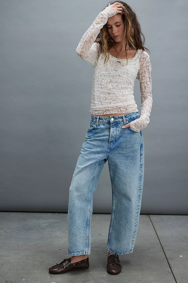 Free People We The Free Deep Trance Dropped Boyfriend Jeans - Sweet Dreams - Sun Diego Boardshop