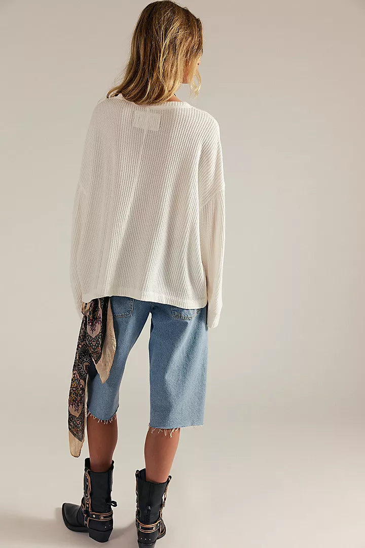Free People We The Free Dawson Pocket Thermal - Clean Ivory