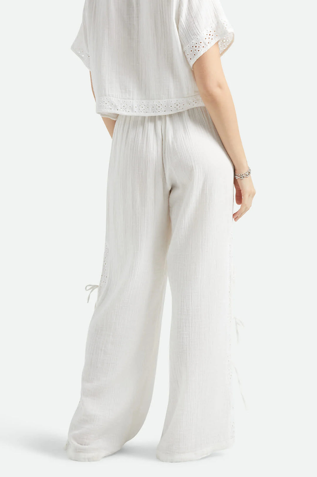 Brixton Seaside Eyelet Wide Leg Pant - Off White Eyelet - Sun Diego Boardshop
