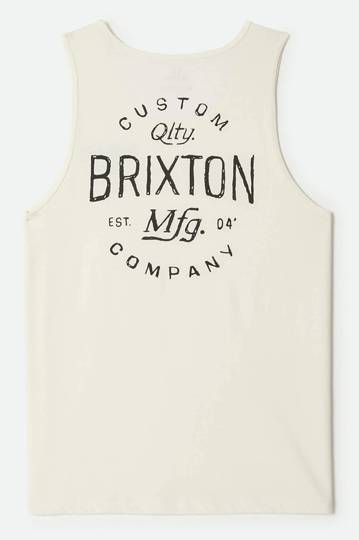 Brixton Men's Fremont Tank Top - Off White - Sun Diego Boardshop