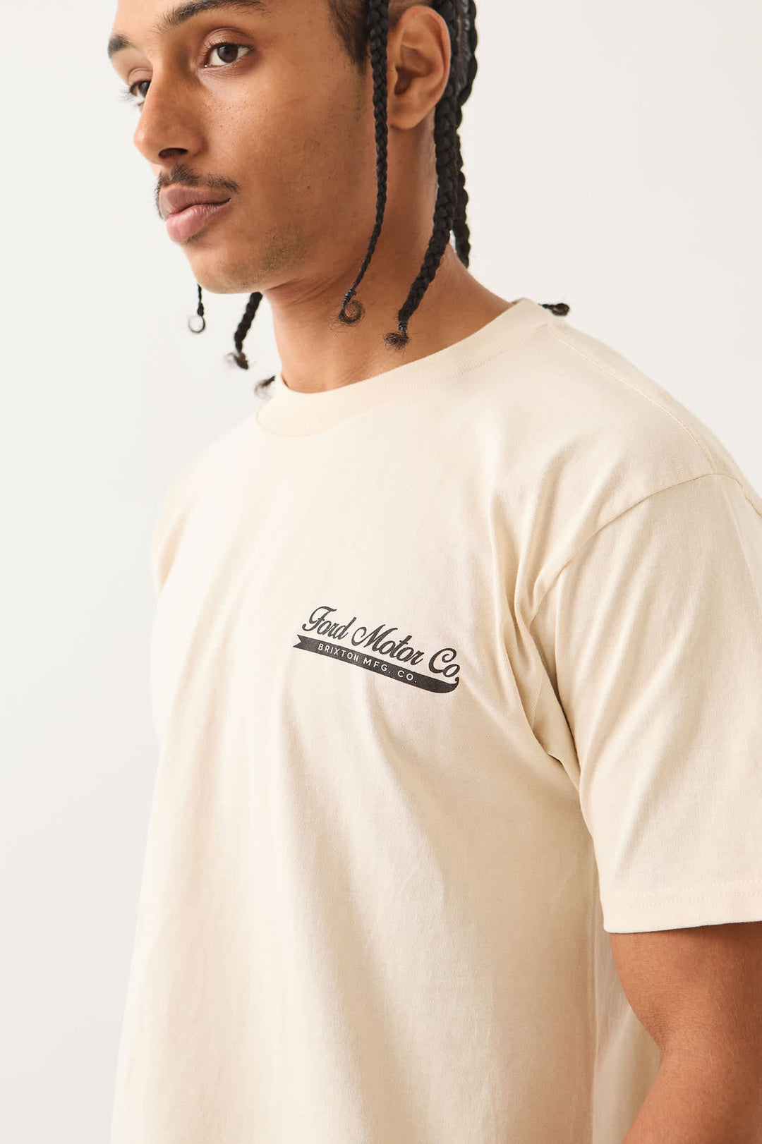 Brixton Men's Ford 71 Pickup T-Shirt - Wimbledon White - Sun Diego Boardshop