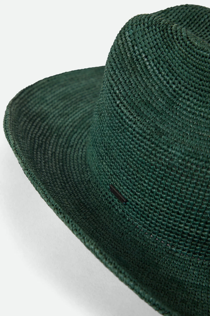 Brixton Women's Odessa Straw Packable Cowboy Hat - Primal Green - Sun Diego Boardshop
