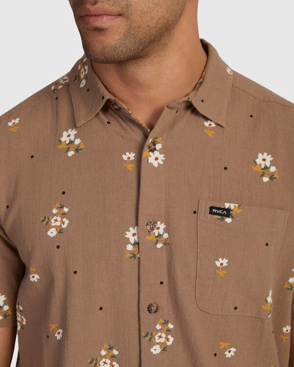 RVCA Happy Dayzie Short Sleeve Shirt - Timber - Sun Diego Boardshop