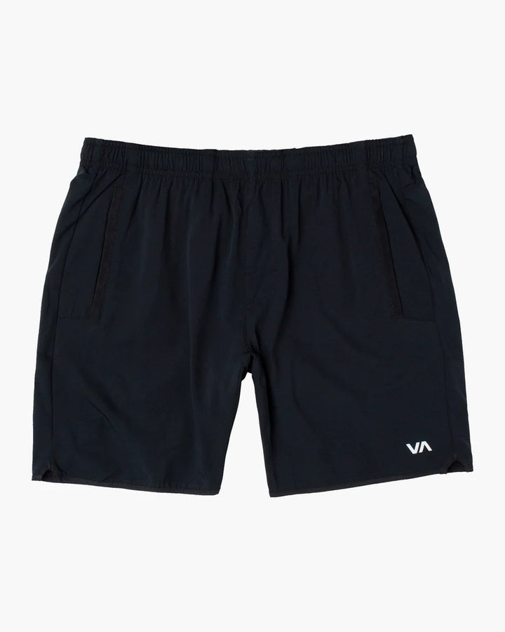 Rvca Yogger Stretch Elastic Waist Shorts 17" - Black - Sun Diego Boardshop
