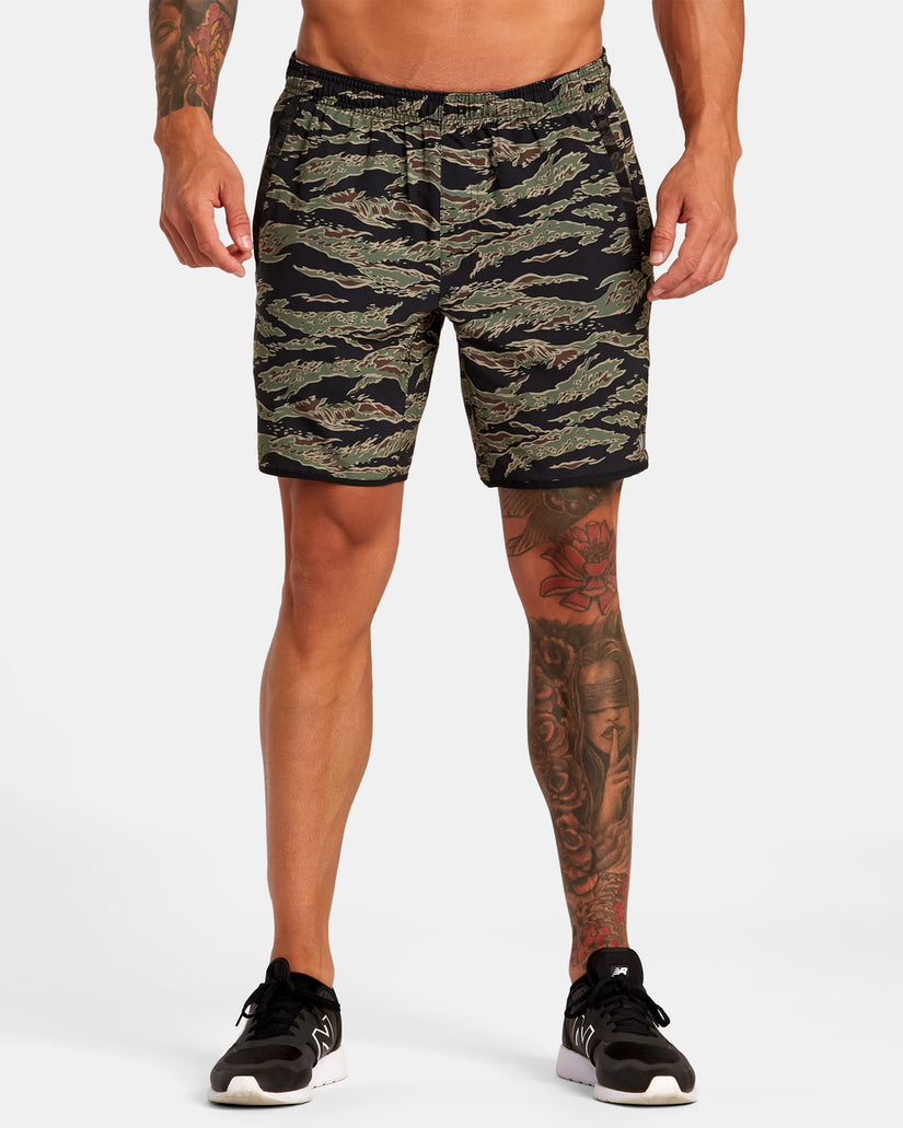 RVCA Yogger Stretch Elastic Waist Shorts 17" - TIGER CAMO - Sun Diego Boardshop