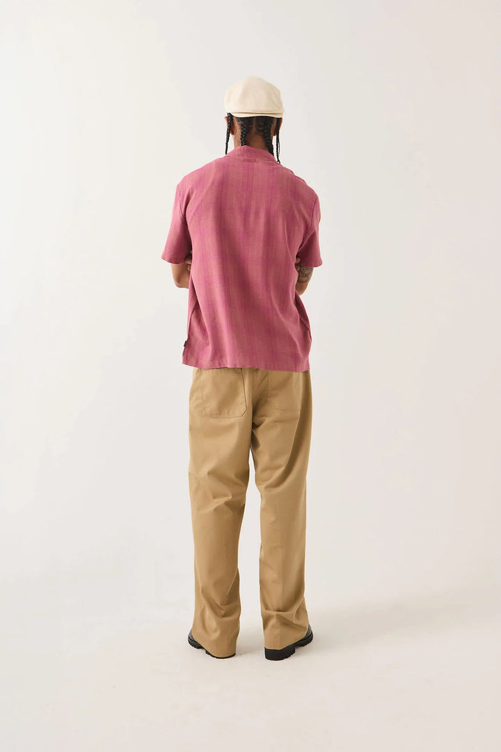 Brixton Men's Century Shirt - Pink Shadow Plaid - Sun Diego Boardshop