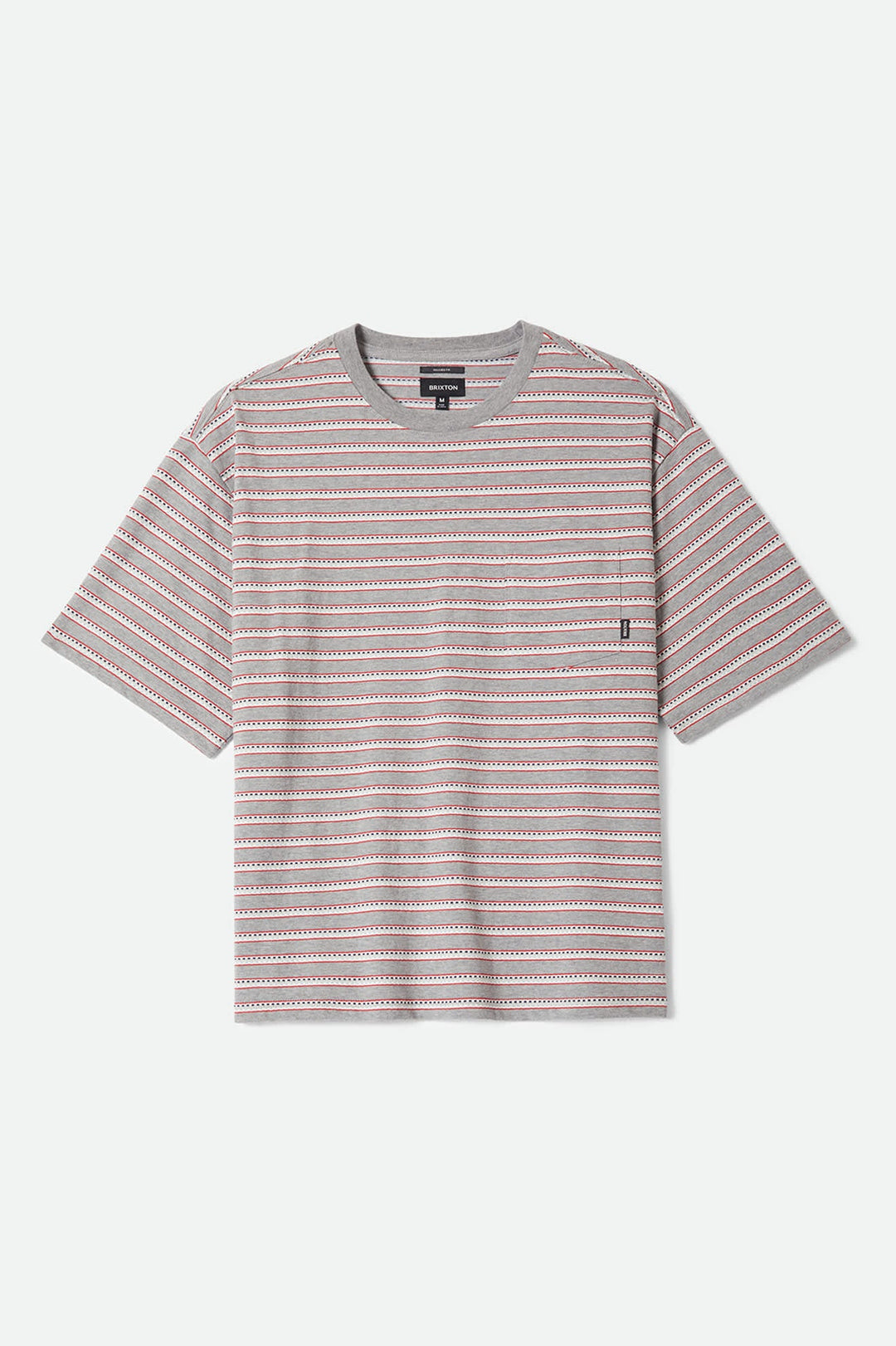 Brixton Men's Poolside Pique Box Crop T-Shirt - Heather Grey - Sun Diego Boardshop
