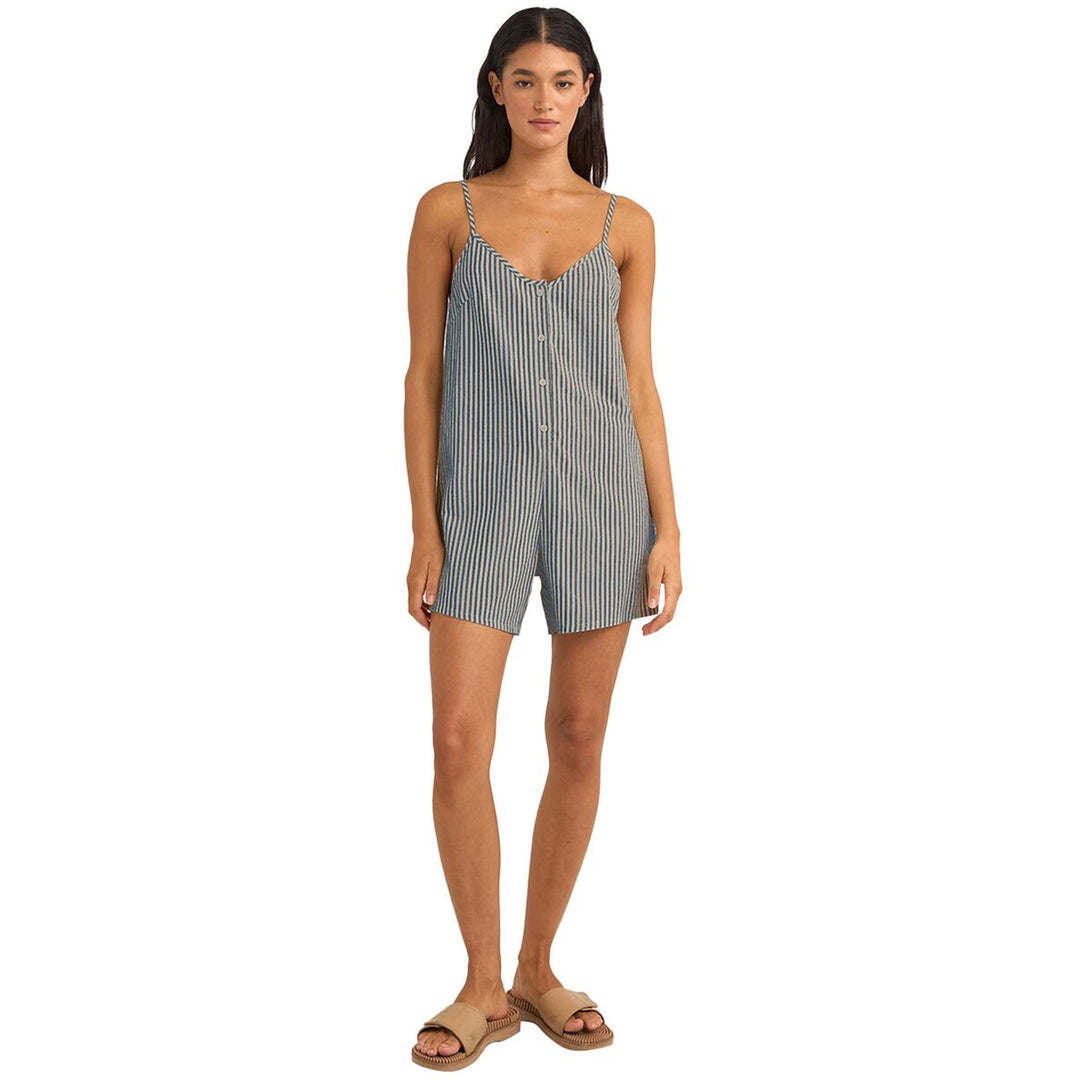 Rhythm Valley Stripe Romper - Blue - Sun Diego Boardshop