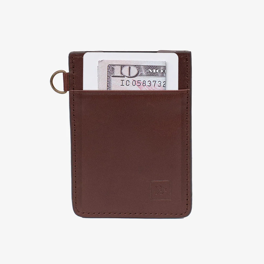 Thread Vertical Leather Wallet - Chocolate - Sun Diego Boardshop