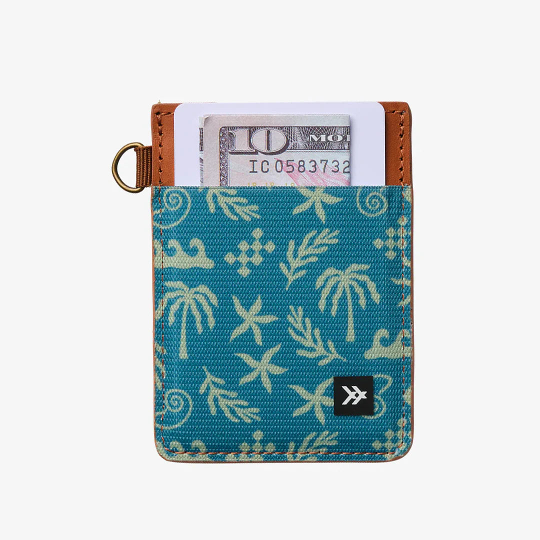 Thread Vertical Leather Wallet - High Tide