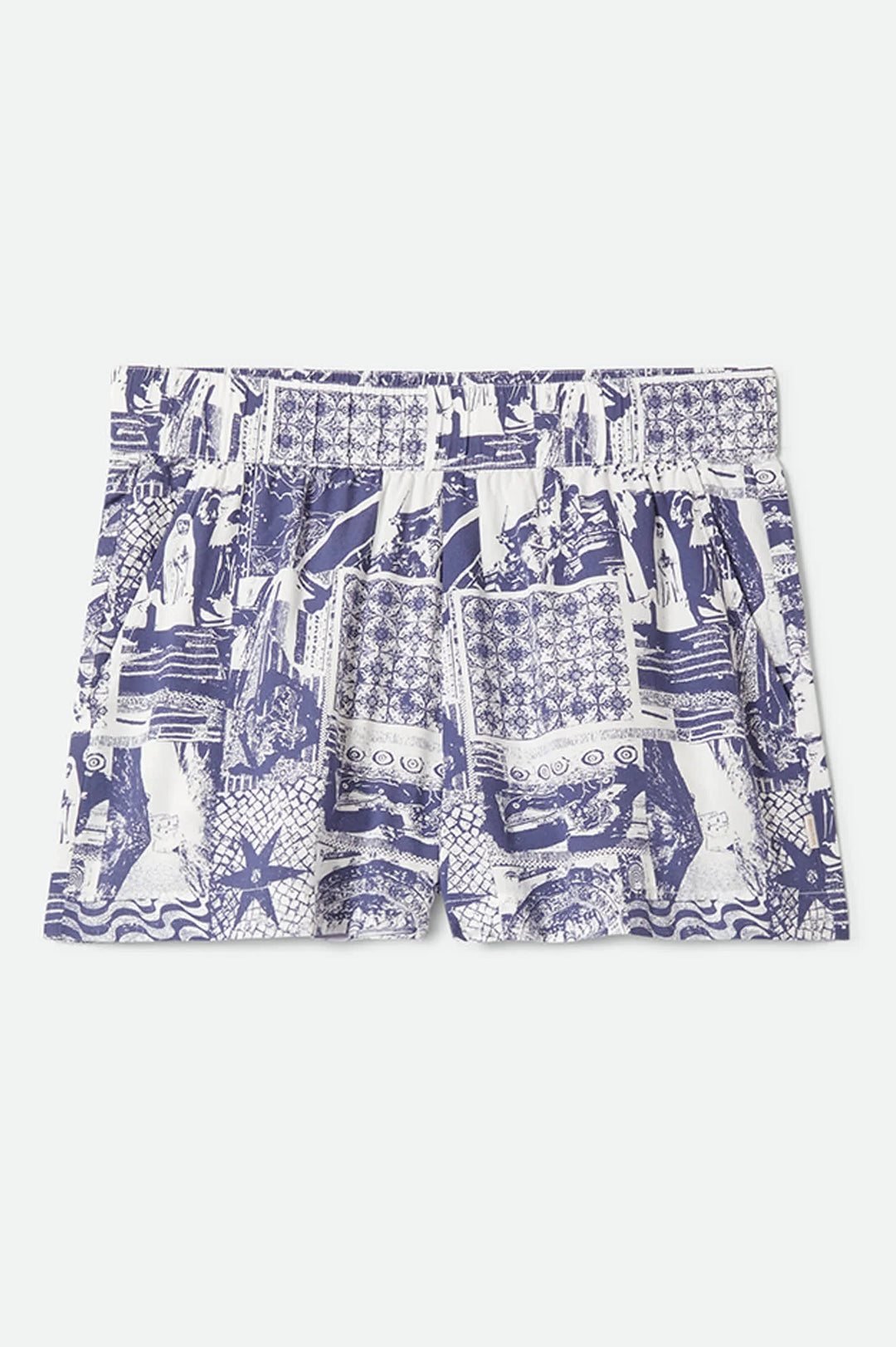 Brixton Women's Post Playa E-Waist Short - Navy/White Collage - Sun Diego Boardshop