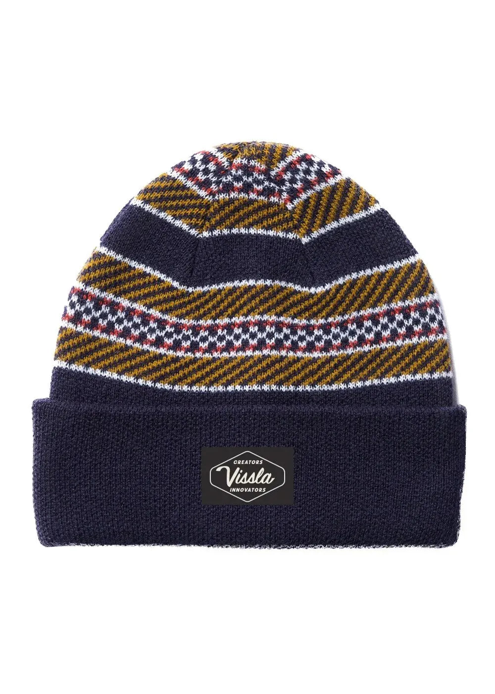 Vissla Creators Jacquard Beanie - DARK NAVAL - Sun Diego Boardshop