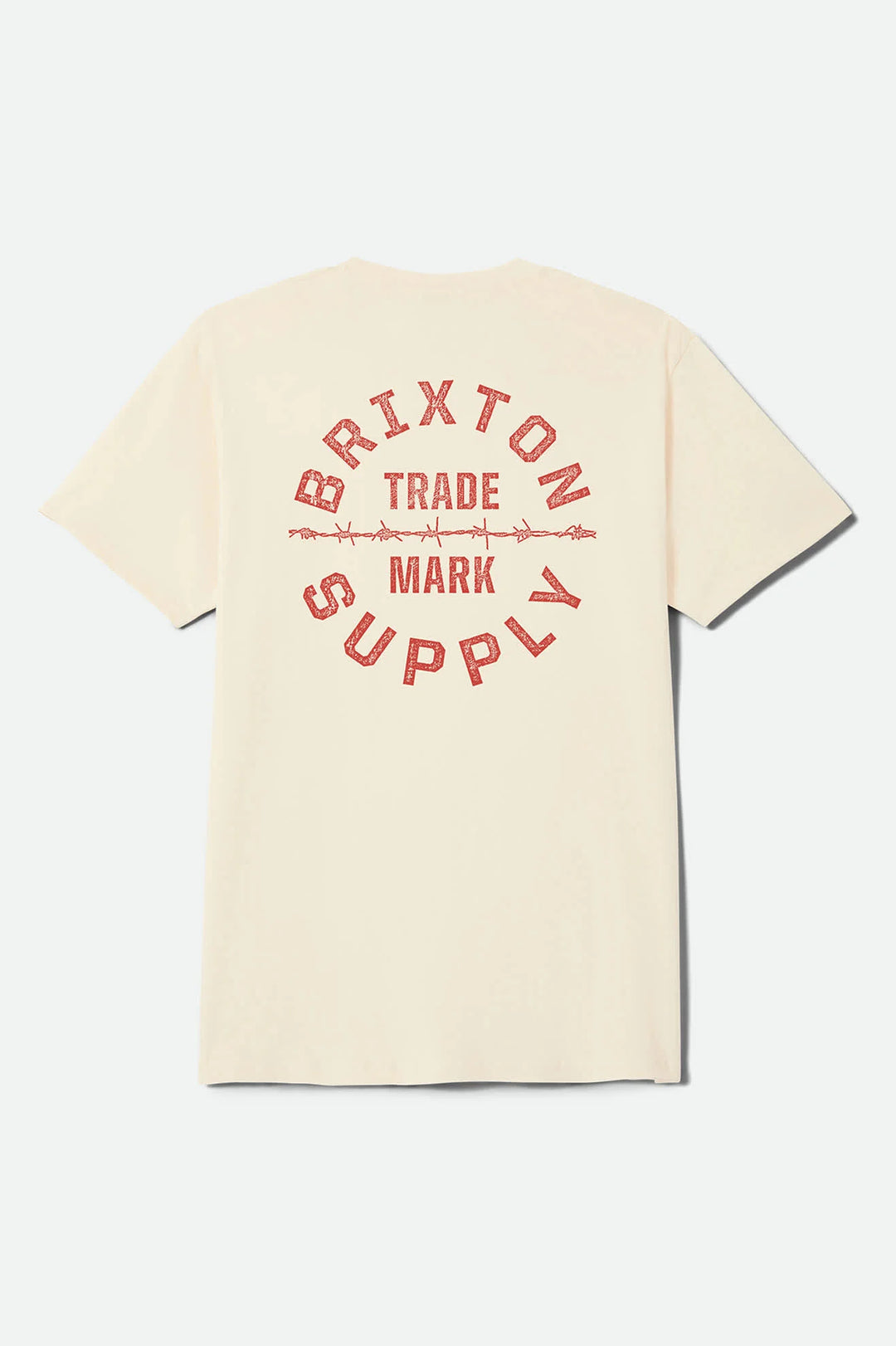 Brixton Men's Oath V Standard T-Shirt - Cream/Brick Red - Sun Diego Boardshop
