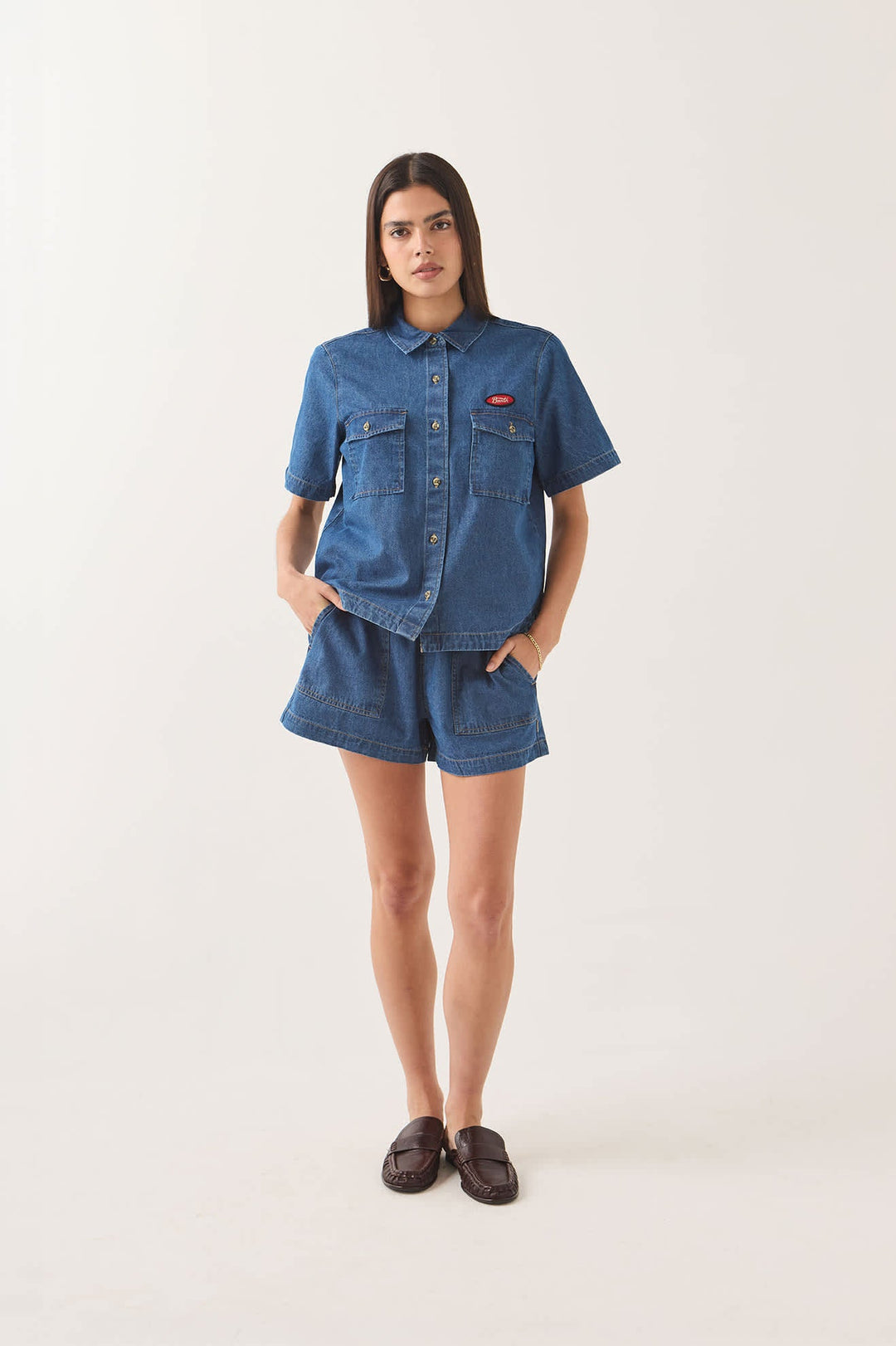 Brixton Women's Mechanics Shirt - Medium Chambray - Sun Diego Boardshop