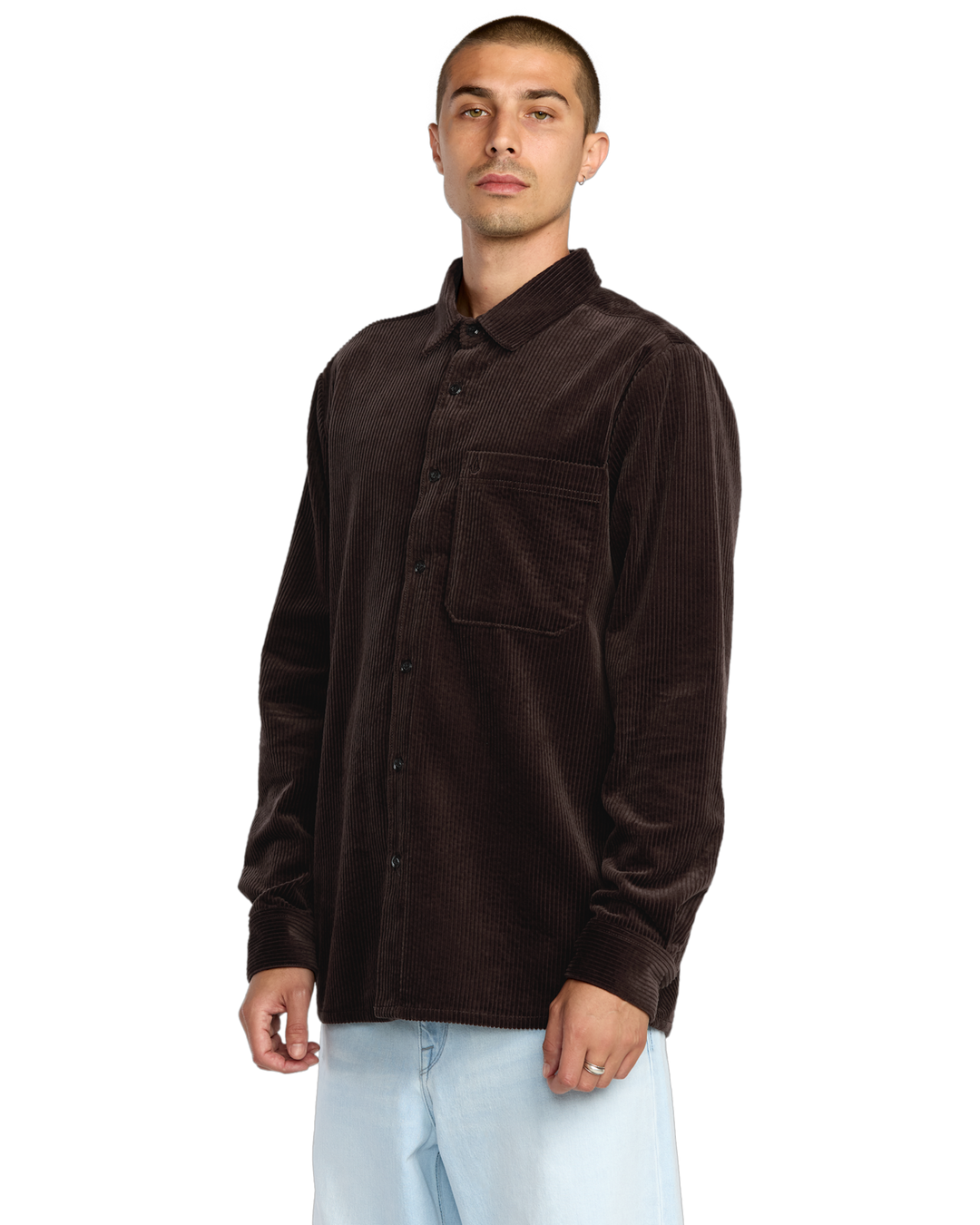 Volcom Fostered Chest Pocket Long Sleeve - Cacao - Sun Diego Boardshop