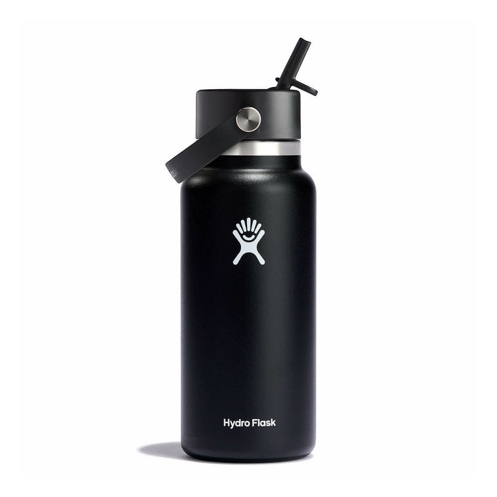 Hydro Flask 32 oz Wide Mouth with Flex Straw Cap - BLACK - Sun Diego Boardshop