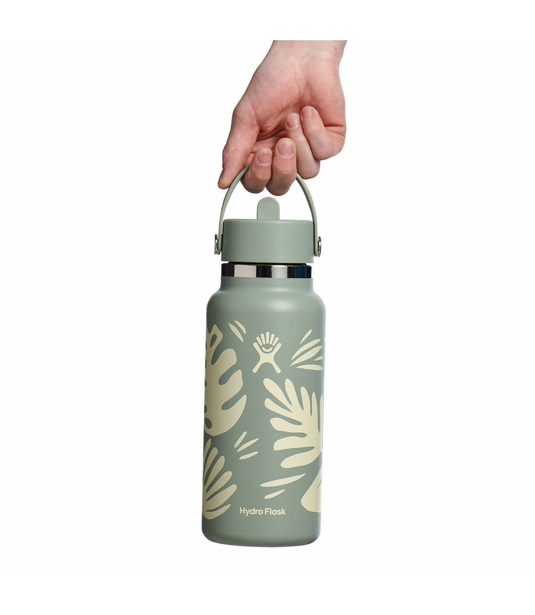 Hydro Flask 34 Oz Wide Mouth With Flex Straw Cap - Botanical Bliss Agave - Sun Diego Boardshop
