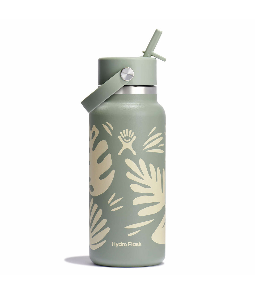 Hydro Flask 34 Oz Wide Mouth With Flex Straw Cap - Botanical Bliss Agave - Sun Diego Boardshop