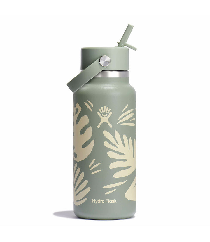 Hydro Flask 34 Oz Wide Mouth With Flex Straw Cap - Botanical Bliss Agave - Sun Diego Boardshop