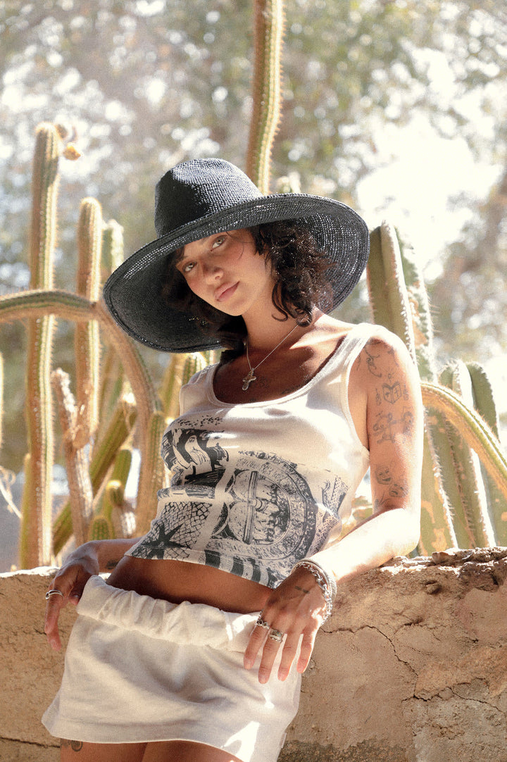 Brixton Women's Helena Straw Sun Hat - Midnight Blue - Sun Diego Boardshop