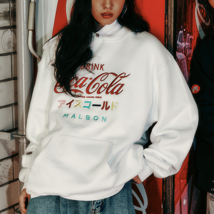 Malbon Golf X COCA COLA ICE COLD HOODIE - WHITE - Sun Diego Boardshop