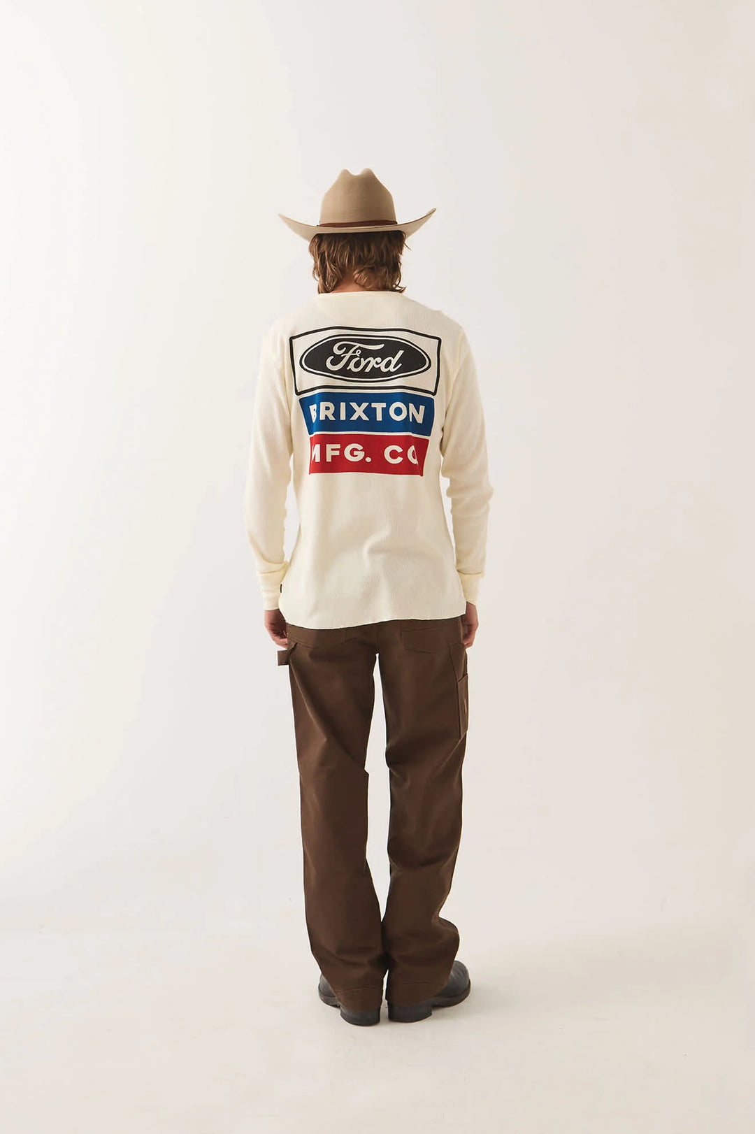 Brixton Men's Ford Service Dept Waffle T-Shirt - Wimbledon White - Sun Diego Boardshop