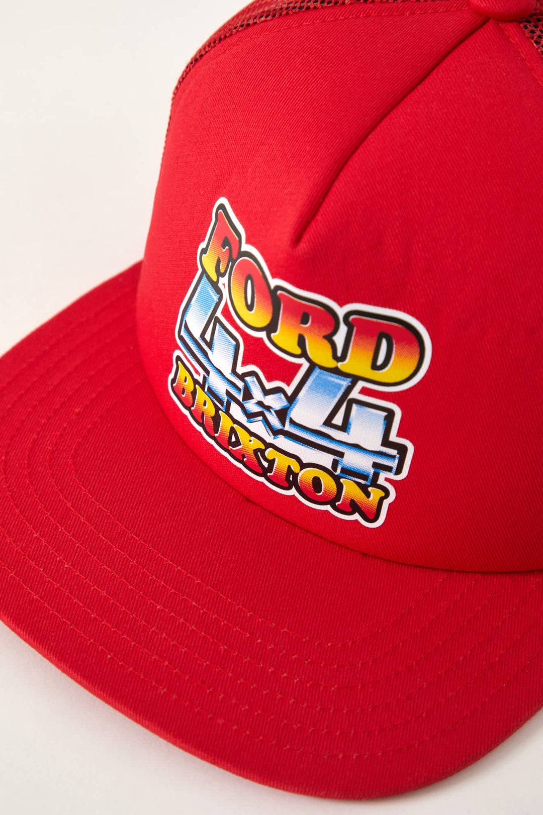 Brixton Men's Ford 4x4 Chrome Trucker Hat - Rangoon Red - Sun Diego Boardshop