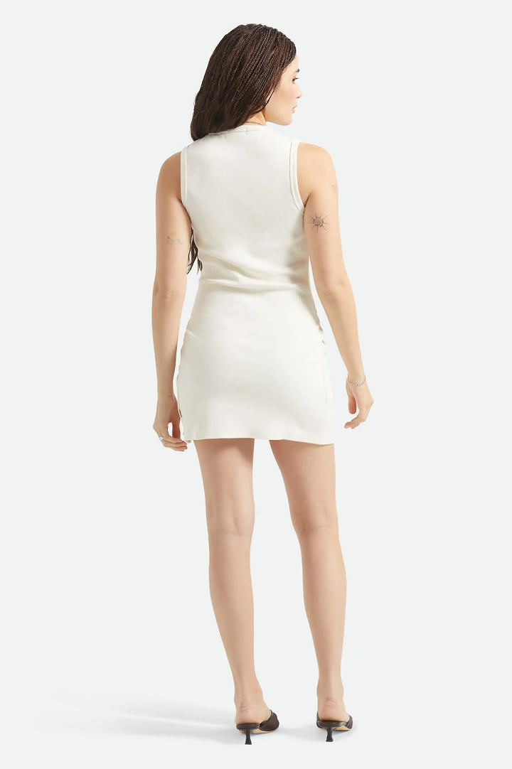 Brixton Ribbed Cinch Mini Dress - Off White - Sun Diego Boardshop