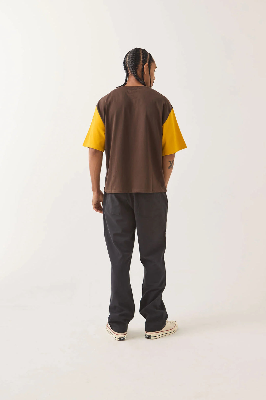 Brixton Men's Boxy Baseball T-Shirt - Walnut Brown/Golden Hour - Sun Diego Boardshop