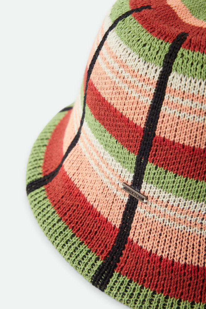 Brixton Women's Redding Knit Packable Hat - Peach Cobbler Multi Stripe - Sun Diego Boardshop