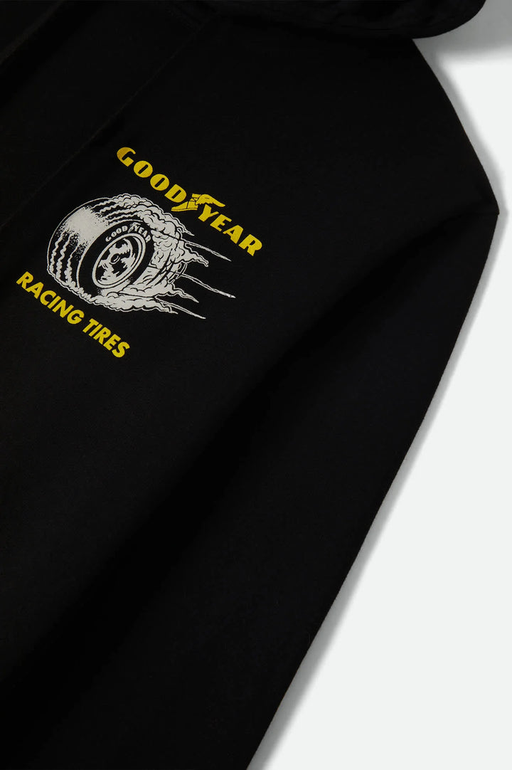 Brixton Men's Goodyear Cheater Slick Hood - Black - Sun Diego Boardshop