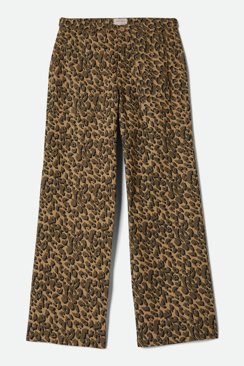 Brixton Jane Utility Wide Leg Pant - Brown Cheetah - Sun Diego Boardshop
