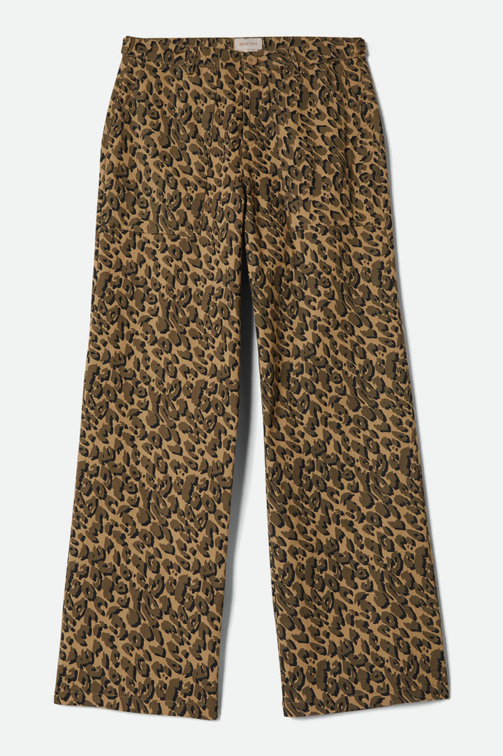 Brixton Jane Utility Wide Leg Pant - Brown Cheetah - Sun Diego Boardshop