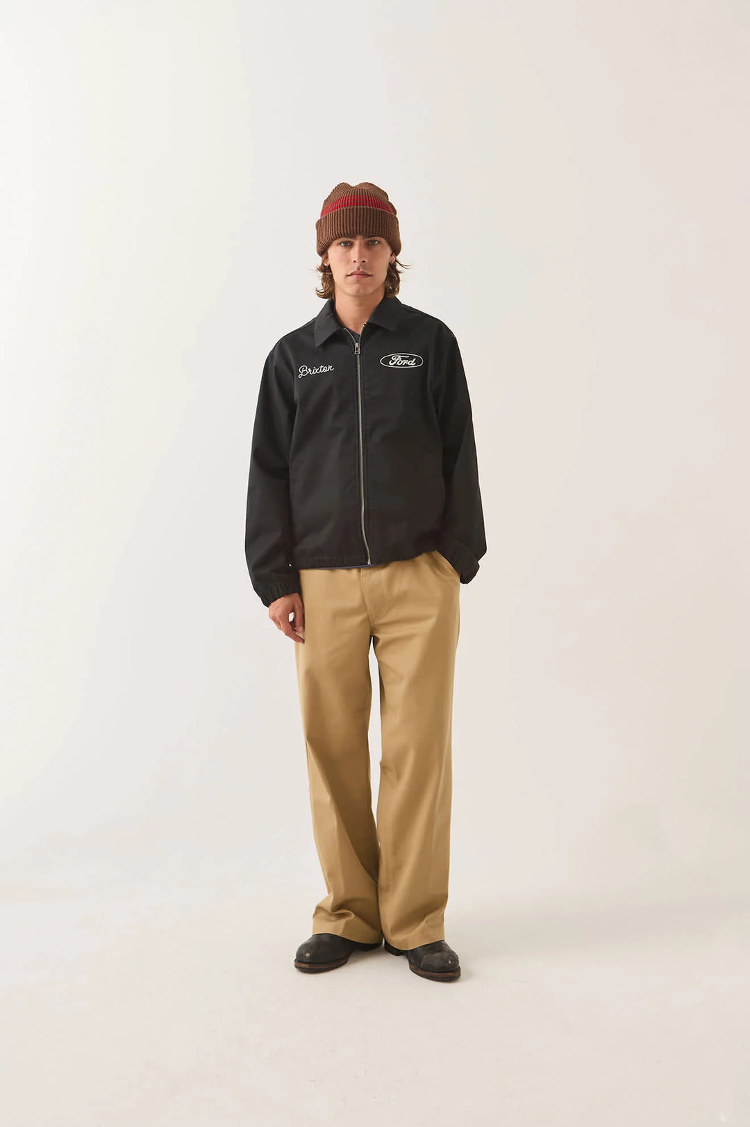Brixton Men's Ford Built Tough Harrington Jacket - Burnt Rubber - Sun Diego Boardshop