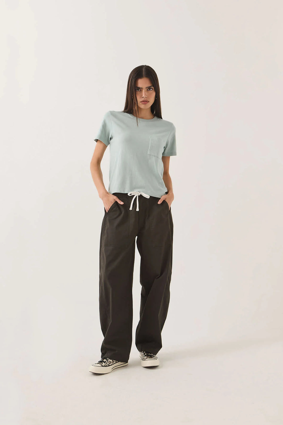 Brixton Women's Carefree Organic Garment Dye Perfect T-Shirt - Sea Grass - Sun Diego Boardshop
