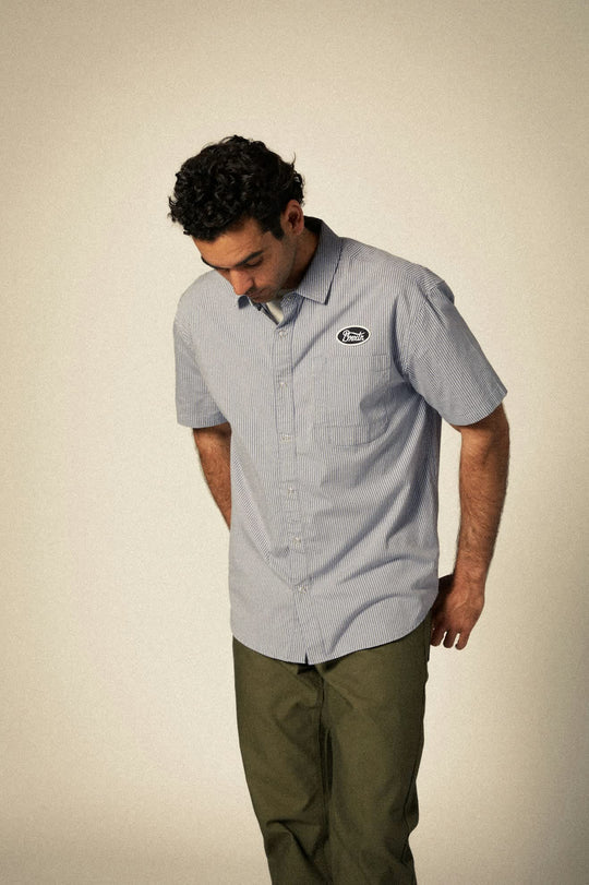 Brixton Builders Auto S/S Shirt - TWILIGHT BLUE - Sun Diego Boardshop