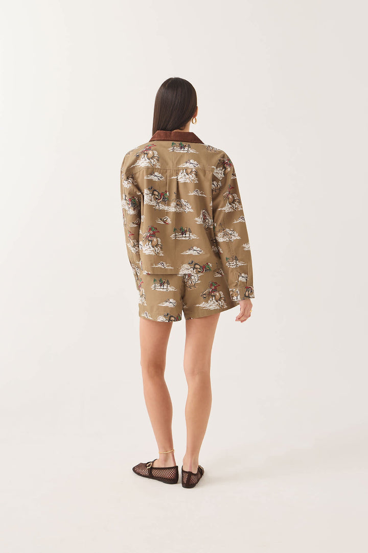 Brixton Women's Utopia Overshirt - Mid Century Cowboy Print - Sun Diego Boardshop