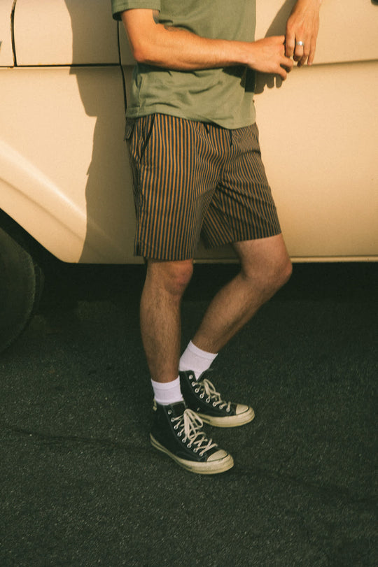 Brixton Everyday Stretch Hybrid Short 5.5" - Washed Navy/Sunbaked Herringbone - Sun Diego Boardshop