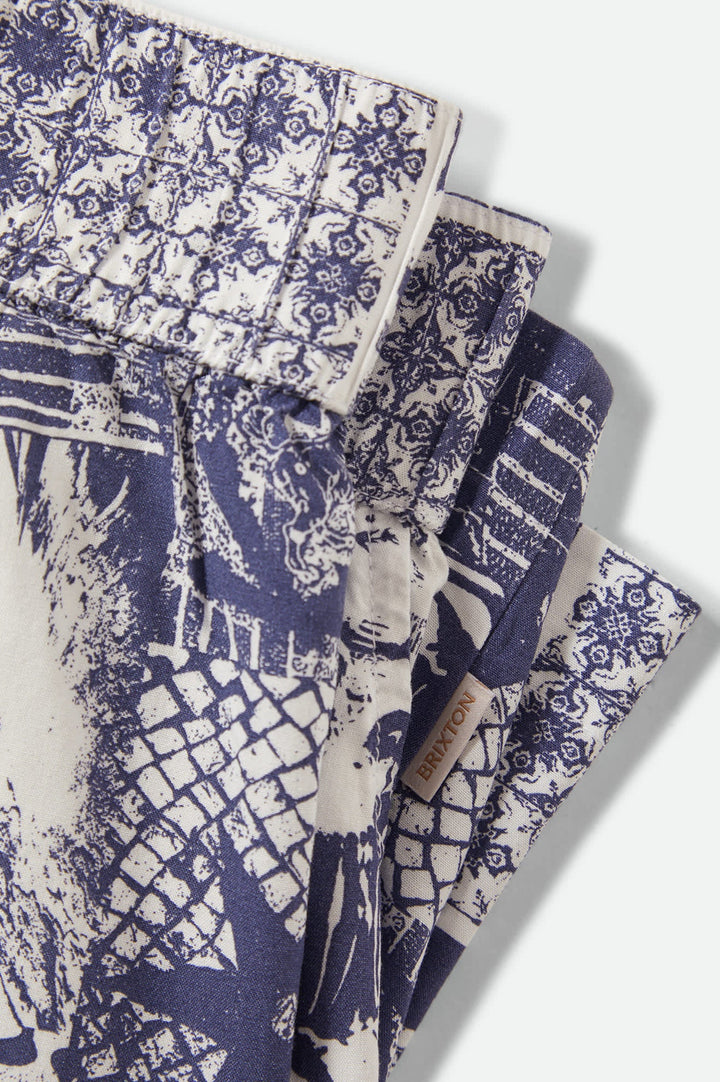 Brixton Women's Post Playa E-Waist Short - Navy/White Collage - Sun Diego Boardshop