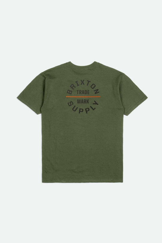 Brixton Oath V S/S Standard Tee - IVY GREEN/WASHED BLACK/RUST - Sun Diego Boardshop