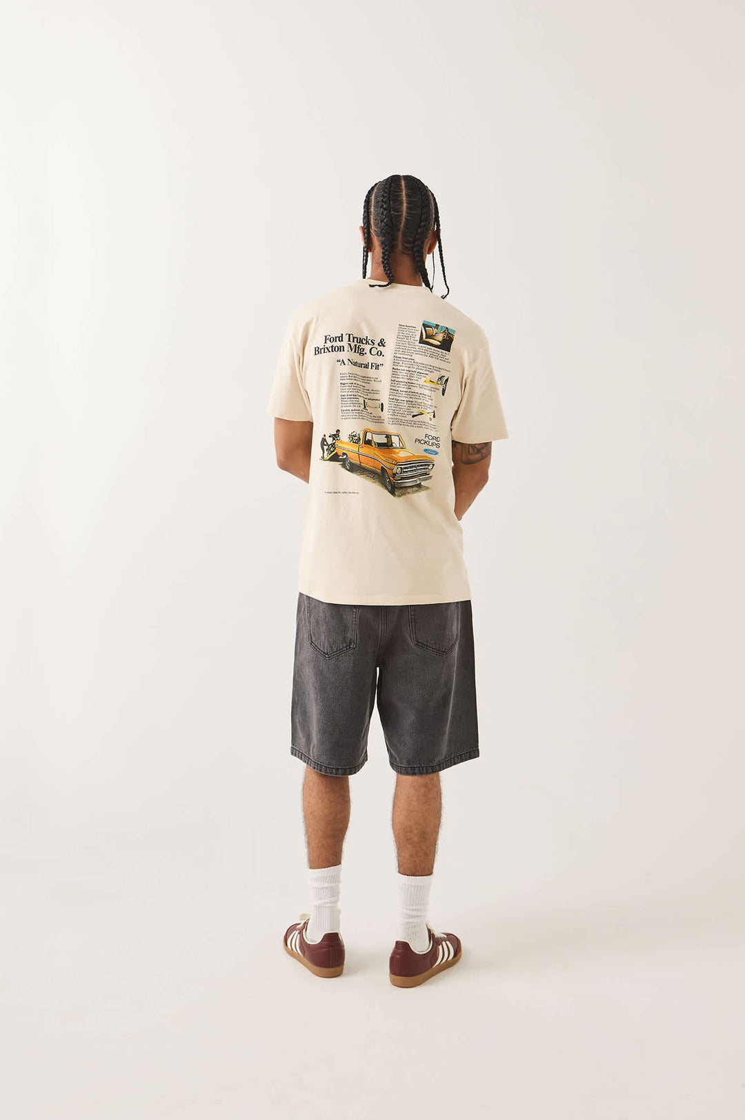 Brixton Men's Ford 71 Pickup T-Shirt - Wimbledon White - Sun Diego Boardshop