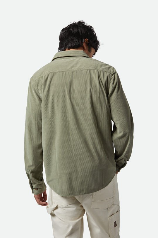 Brixton The Field Corduroy L/S Overshirt - MILITARY OLIVE - Sun Diego Boardshop