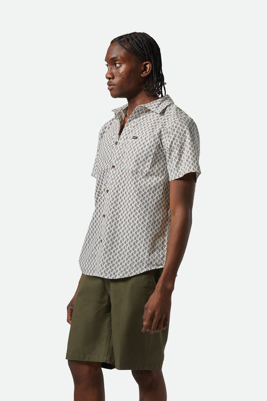 Brixton Charter Print S/S Shirt - OFF WHITE/PAISLEY - Sun Diego Boardshop